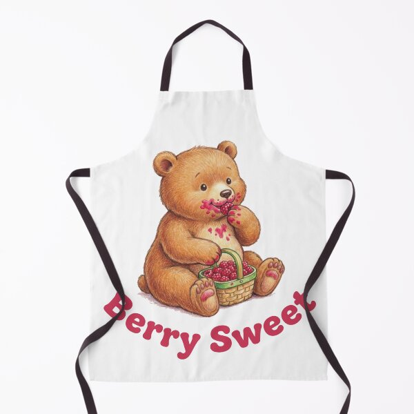 Item preview, Berry Sweet Cute Bear Cub Eating Raspberries designed and sold by DigitalGlade.