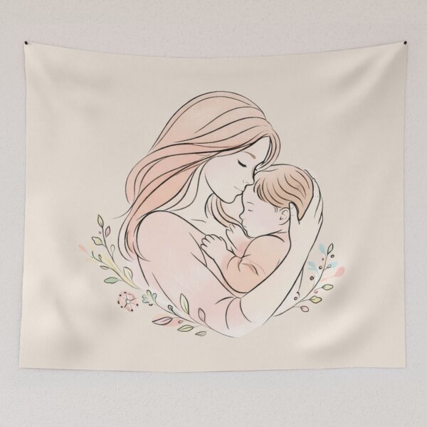 Item preview, Tender Mom and Baby Pastel Art - Perfect Mother's Day Gift designed and sold by Nature's Palette.