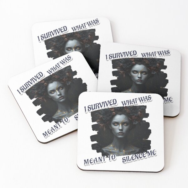 Item preview, I Survived What Was Meant To Silence Me – Trauma Survivor Empowerment Gothic Art designed and sold by TheCleverSkull.