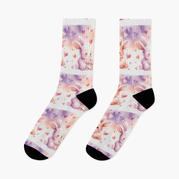Item preview, Hugging bunnies with hearts – Adorable design designed and sold by Bittor18.