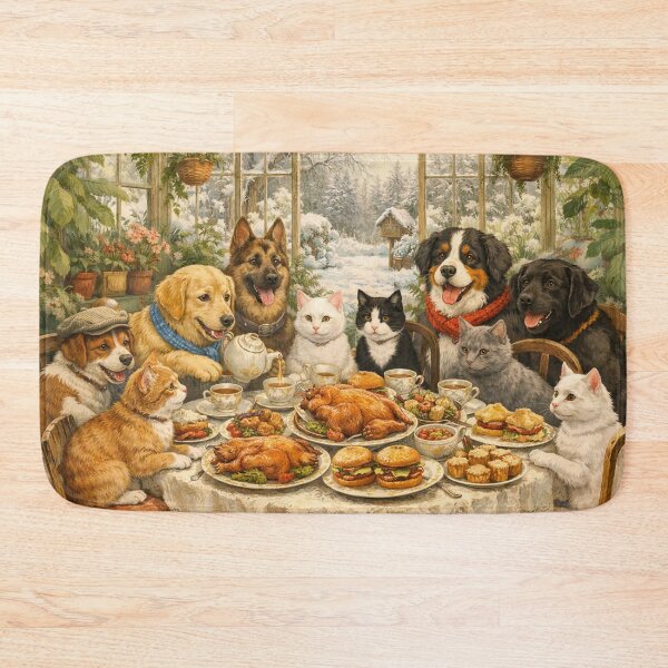 Item preview, Greenhouse Pets Dinner Party designed and sold by M-Y-A-R-T-.