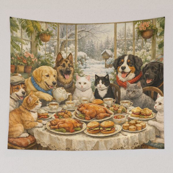 Item preview, Greenhouse Pets Dinner Party designed and sold by M-Y-A-R-T-.
