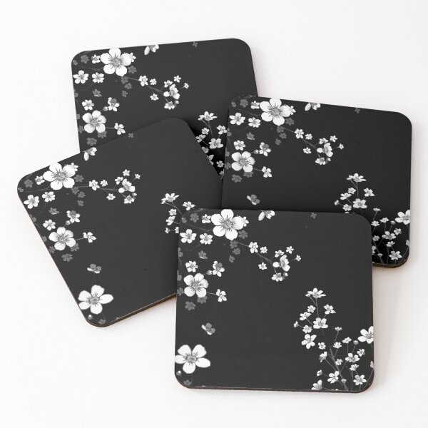 Item preview, Black and White Floral Little Flowers designed and sold by Sachie's Studio.