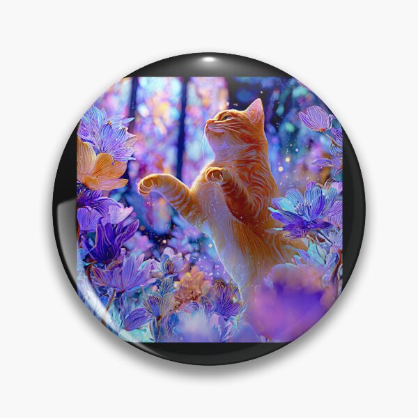 Item preview, Magical Cat in Enchanted Garden designed and sold by Helios Be. Lavsh.