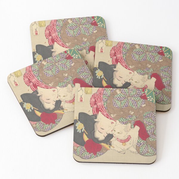 Item preview, Teasing the Cat (Japanese, Meiji period, 1888) Woodblock Print; ink and color on paper designed and sold by dgelpicmdRB.