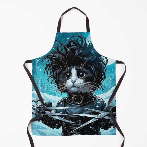 Item preview, Young Scissorhands Cat in Snowy Forest designed and sold by Mistermike248.