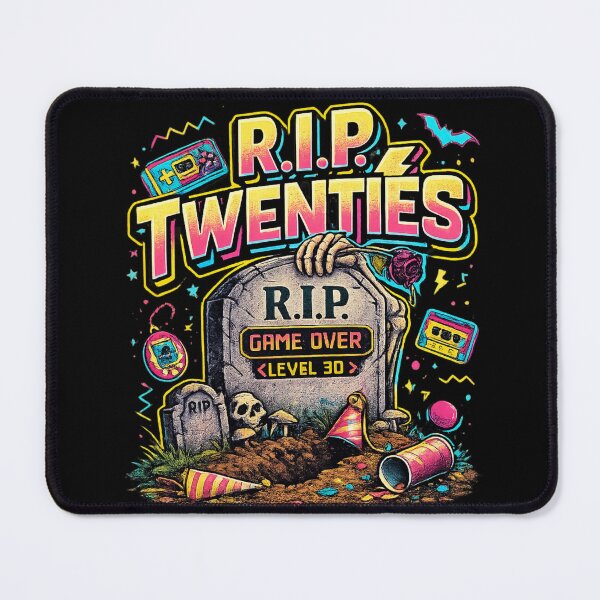 Item preview, RIP Twenties tombstone | 30th birthday humor designed and sold by SigilandThread.