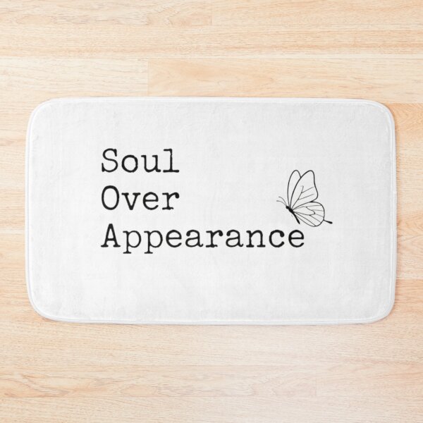 Item preview, "Soul Over Appearance: Vintage Typewriter Font with Minimalist Butterfly Design" designed and sold by Blue Bird  Designs.
