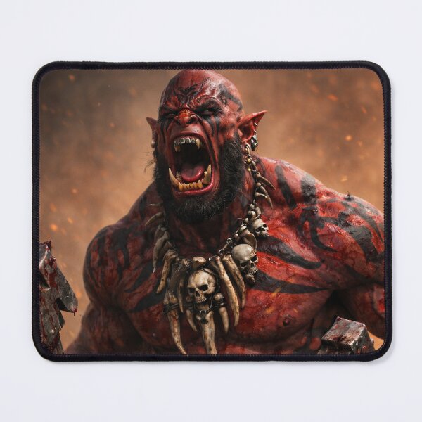 Item preview, Red War Orc in a Blood Frenzy designed and sold by CorpusErectus.