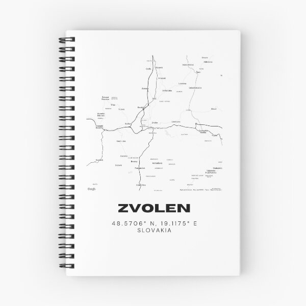 Item preview, Zvolen City Map Print – Modern Minimal Map of Zvolen, Slovakia designed and sold by RM-Journey.