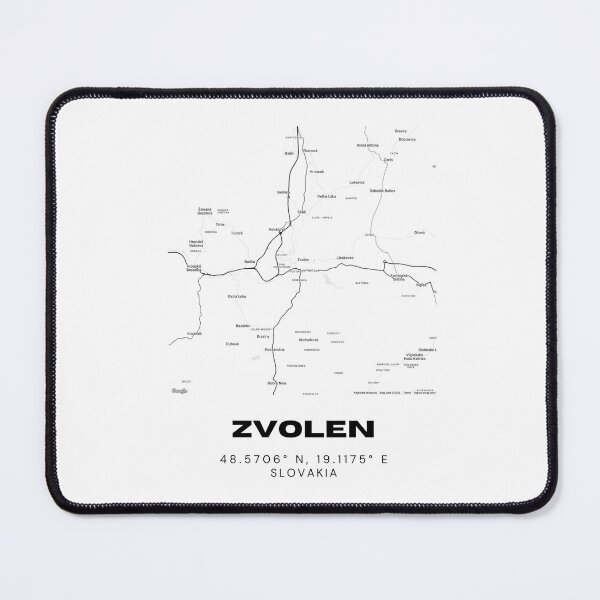 Item preview, Zvolen City Map Print – Modern Minimal Map of Zvolen, Slovakia designed and sold by RM-Journey.