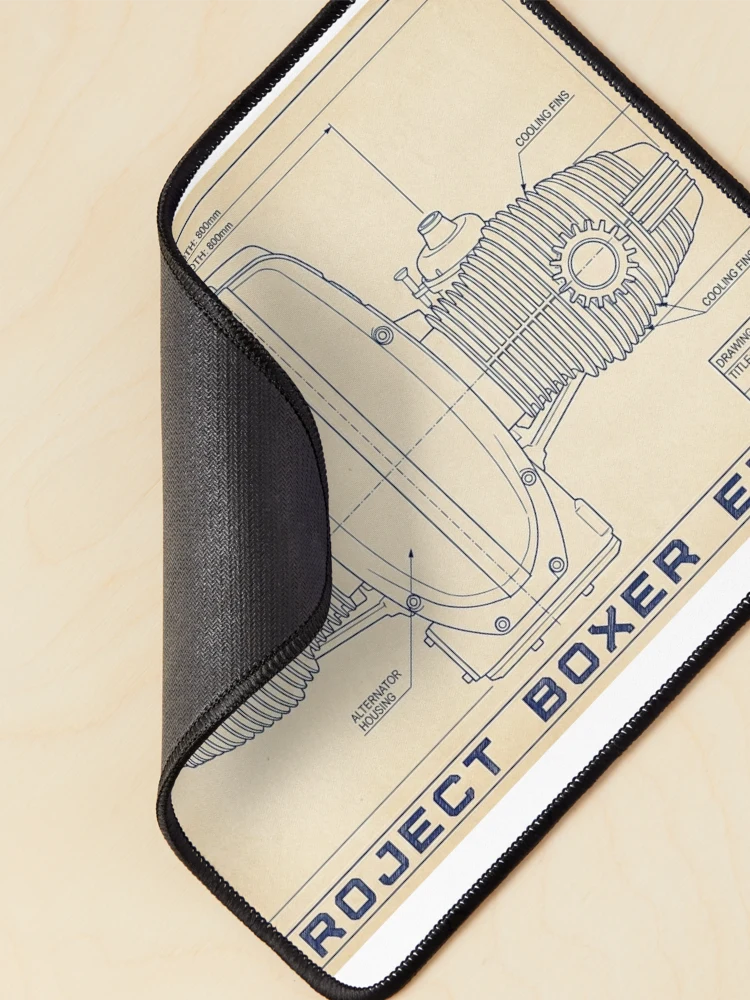 Thumbnail 2 of 5, Mouse Pad, Boxer Engine designed and sold by Chopstix & Chorizo.