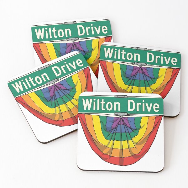 Item preview, Wilton Drive Rainbow Pride Street Sign designed and sold by WarFX Designs.