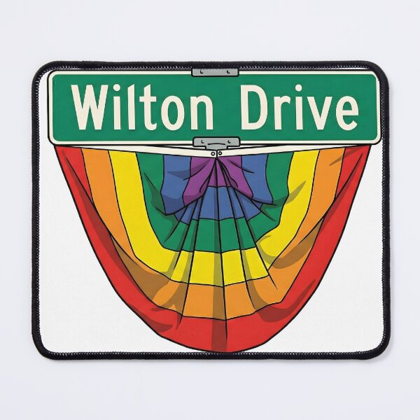 Item preview, Wilton Drive Rainbow Pride Street Sign designed and sold by WarFX Designs.