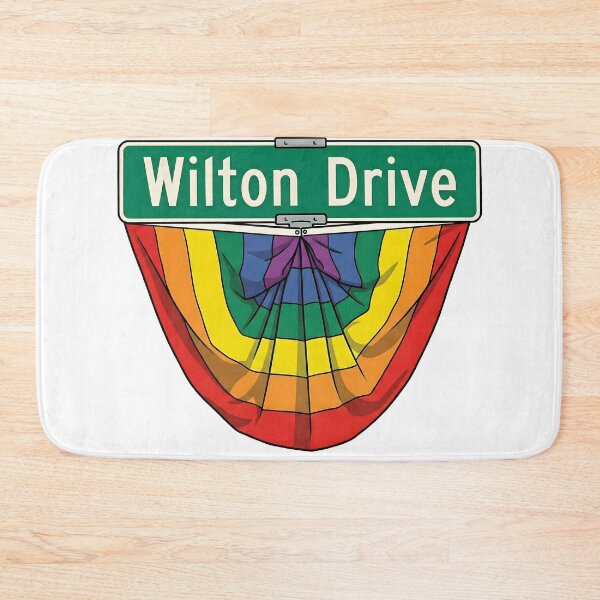 Item preview, Wilton Drive Rainbow Pride Street Sign designed and sold by WarFX Designs.