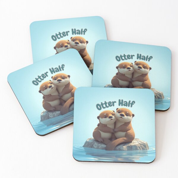 Item preview, Significant Otter Half - Cute Couple Pun designed and sold by AmaliaV92.