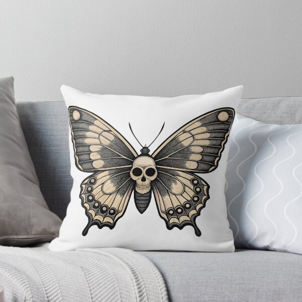 Item preview, Vibrant butterfly with skull design on wings spread wide designed and sold by Creative88Art.