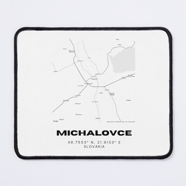 Item preview, Michalovce City Map Print – Minimal Modern Map of Michalovce designed and sold by RM-Journey.
