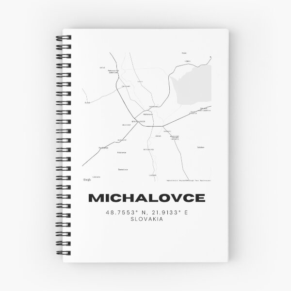 Item preview, Michalovce City Map Print – Minimal Modern Map of Michalovce designed and sold by RM-Journey.