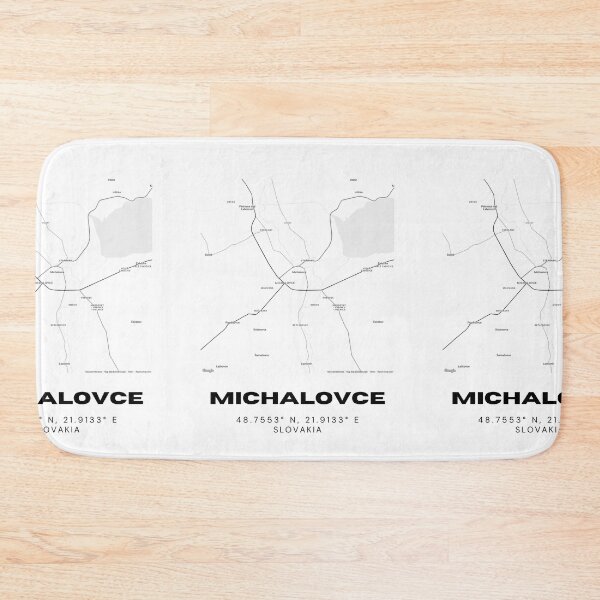 Item preview, Michalovce City Map Print – Minimal Modern Map of Michalovce designed and sold by RM-Journey.