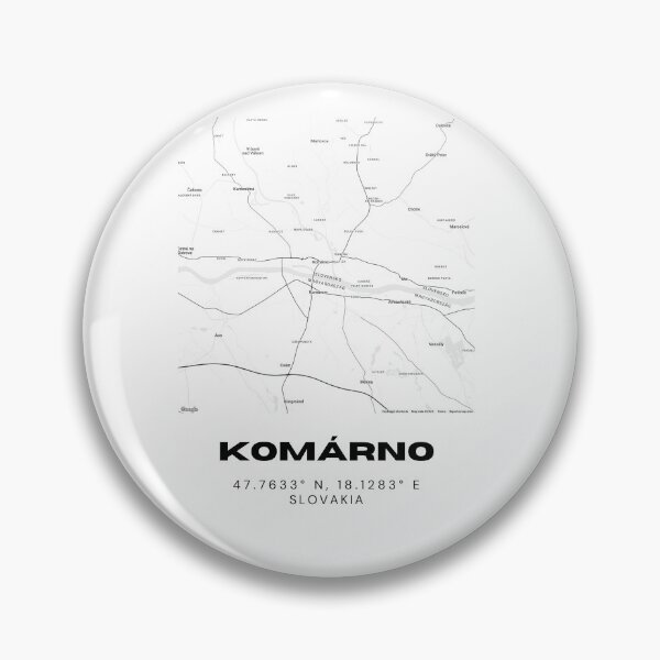 Item preview, Komárno City Map – Modern Minimal Street Map of Komárno, Slovakia designed and sold by RM-Journey.