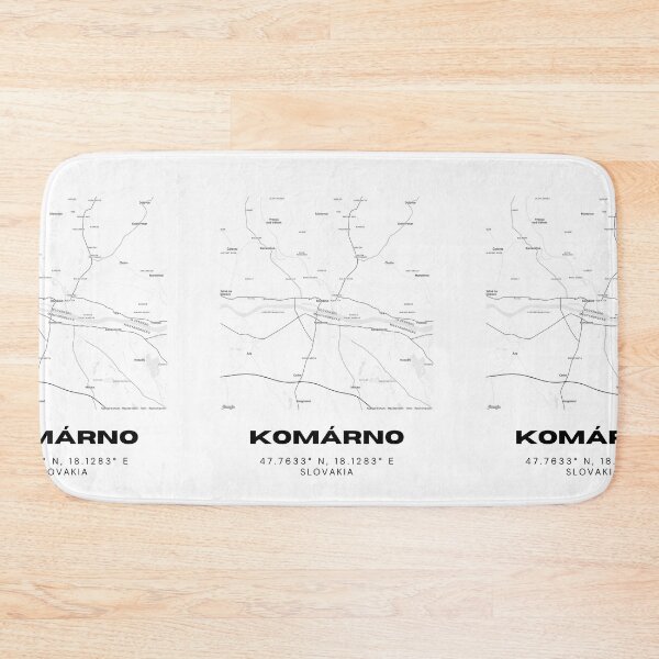 Item preview, Komárno City Map – Modern Minimal Street Map of Komárno, Slovakia designed and sold by RM-Journey.