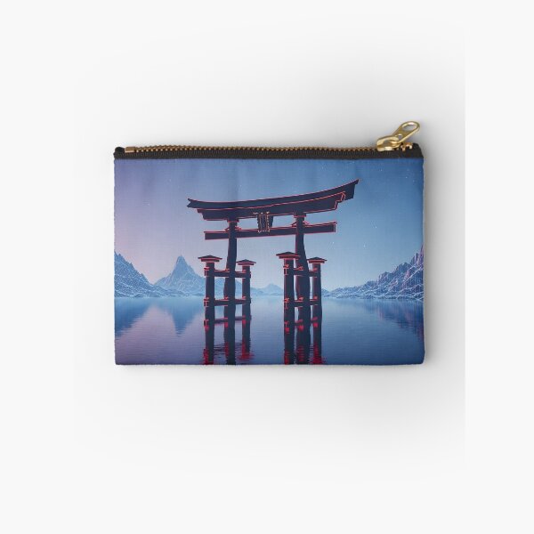 Item preview, Digital Shrine - Synthwave Torii Landscape designed and sold by powersunlight.