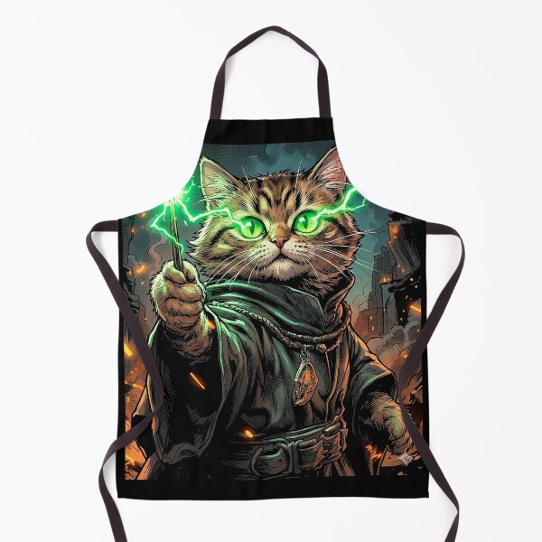 Item preview, Dark Wizard Cat with Lightning Spell designed and sold by Mistermike248.