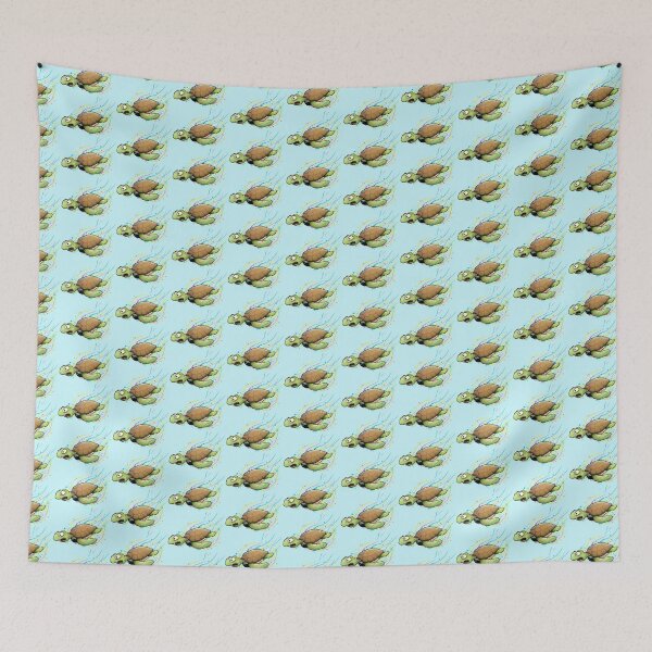 Item preview, Large, psychedelic, and cheerful turtle at the bottom of the sea designed and sold by theRafus.