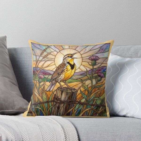 Item preview, Stained Glass Meadowlark Singing designed and sold by Tridentulus.