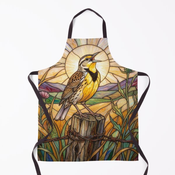 Item preview, Stained Glass Meadowlark Singing designed and sold by Tridentulus.