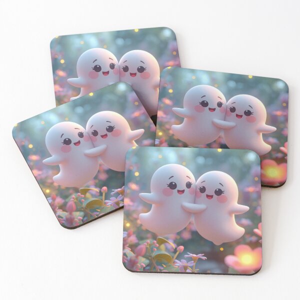 Item preview, Cute Ghost Besties in Magic Flower Garden designed and sold by AmaliaV92.