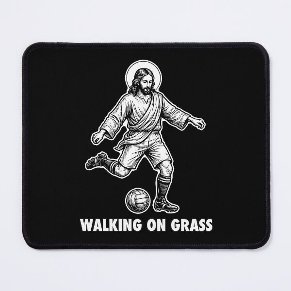 Item preview, Jesus Soccer - Walking On Grass - Football Satire designed and sold by WAMTEES.
