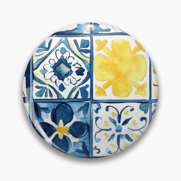 Item preview, Azulejos Spanish/Portuguese Vintage Distressed Tiles Pattern Art designed and sold by DEC02.