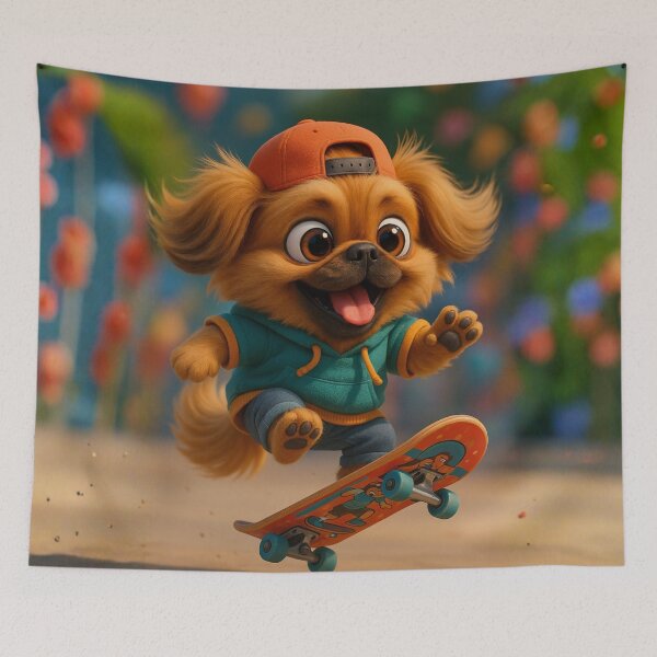 Item preview, Skater Pekingese designed and sold by Sillytoe.