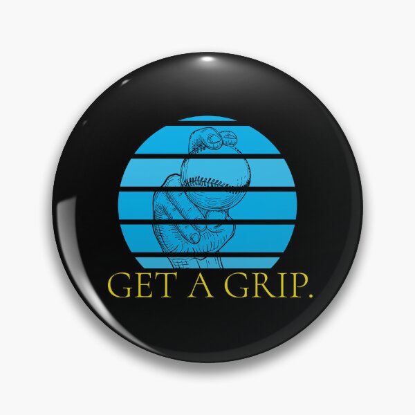 Artikelvorschau, „Get a Grip“ – Wortspiel mit Baseball-Pitcher entworfen und verkauft von The Sporty Nerd.
