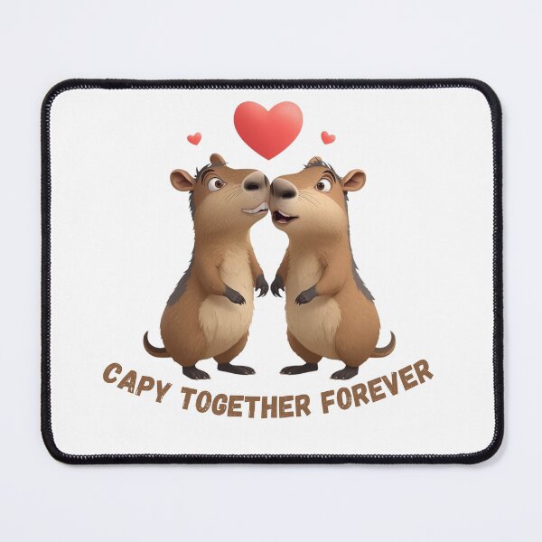 Item preview, Adorable 3D Capybara Love - Cute Couple Art designed and sold by AmaliaV92.