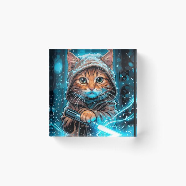 Item preview, Little Cat Jedi Master on Ice Planet designed and sold by Mistermike248.