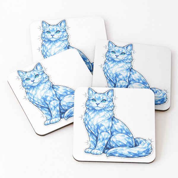 Item preview, Blue Crystal Forest Cat designed and sold by CLOUTKULT.