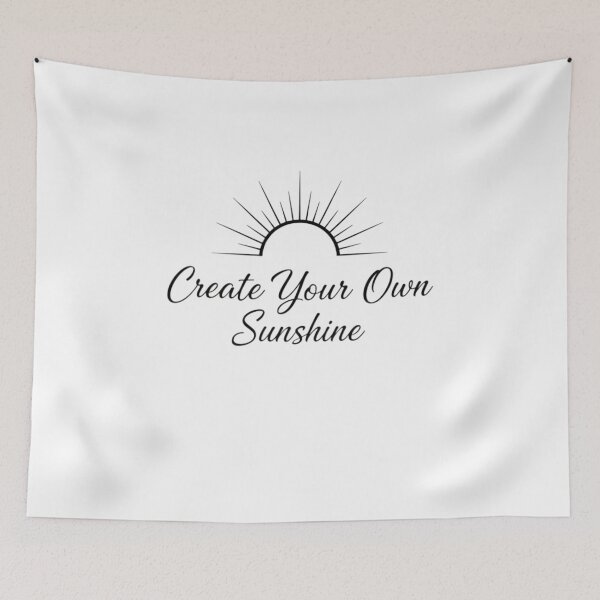 Item preview, Create Your Own Sunshine: Elegant Cursive with Minimalist Linear Sun Art" designed and sold by Blue Bird  Designs.