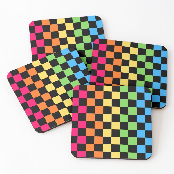 Item preview, Rainbow Checkerboard Retro Pattern designed and sold by uniQuin.