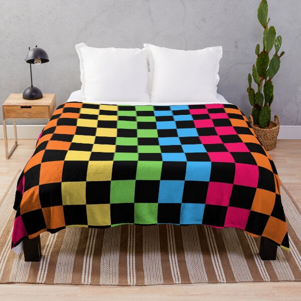 Item preview, Rainbow Checkerboard Retro Pattern designed and sold by uniQuin.
