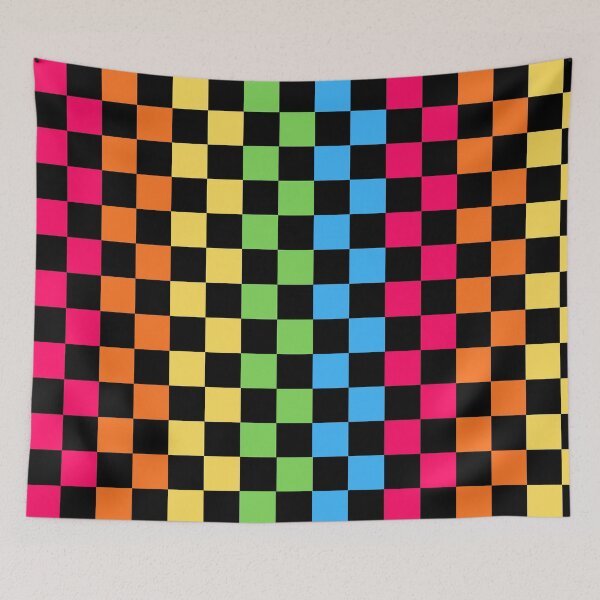 Item preview, Rainbow Checkerboard Retro Pattern designed and sold by uniQuin.