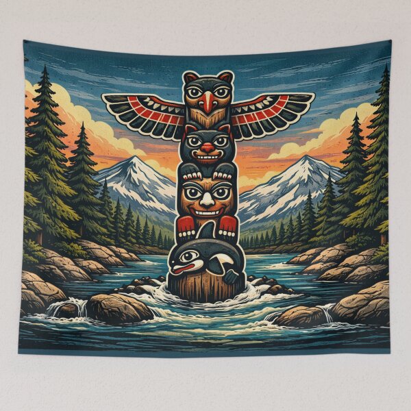 Item preview, Totem Pole - Pacific Northwest designed and sold by Myra365Art.