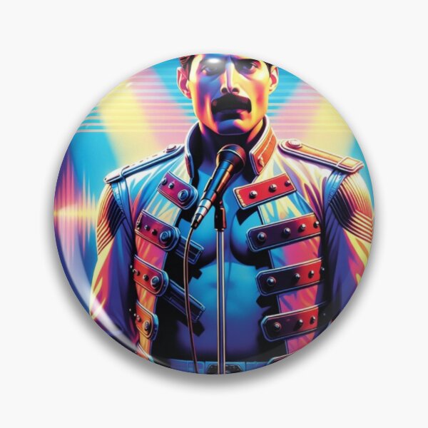 Item preview, Freddie Mercury Neon Stage Power Iconic Rock Opera Illustration designed and sold by SHOCAMPOS DESIGNS .