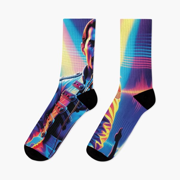 Item preview, Freddie Mercury Neon Stage Power Iconic Rock Opera Illustration designed and sold by SHOCAMPOS DESIGNS .