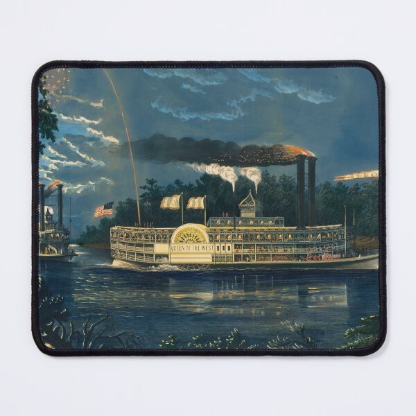 Item preview, Vintage American Boat Art - Mississippi - Lithograph designed and sold by karwilberevivalcollection.