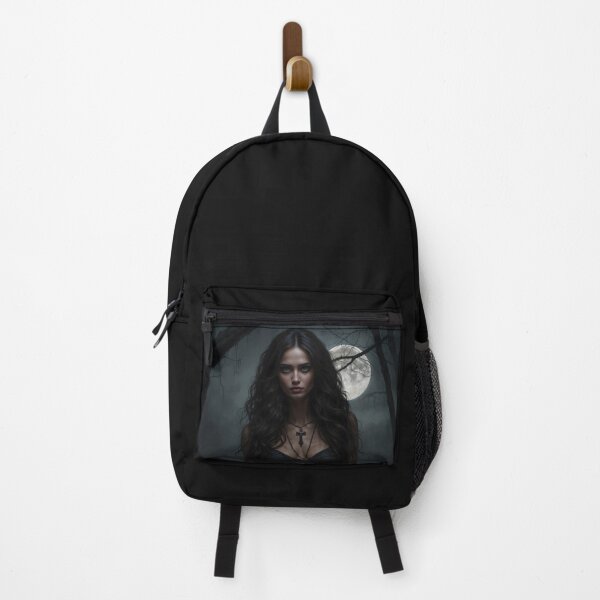 Item preview, Moonlit Mystery – Dark Forest Woman Portrait Art designed and sold by ShadeScapeArt.