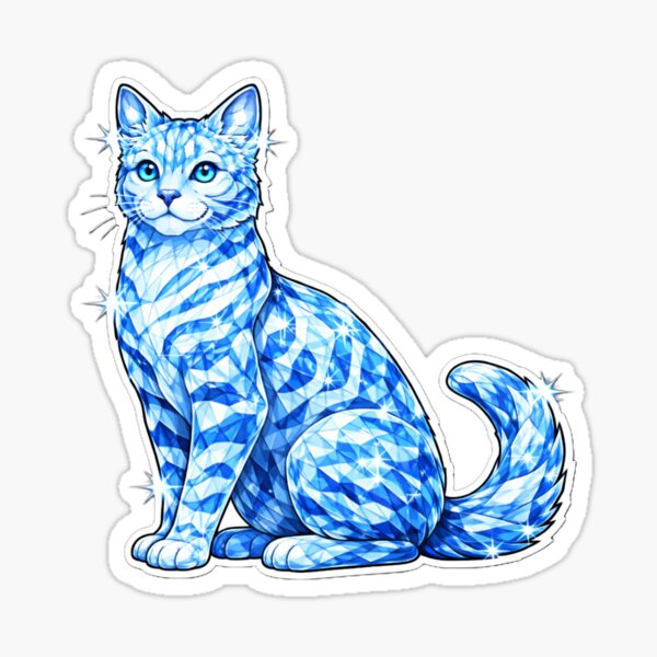 Item preview, Blue Crystal Bengal Cat designed and sold by CLOUTKULT.