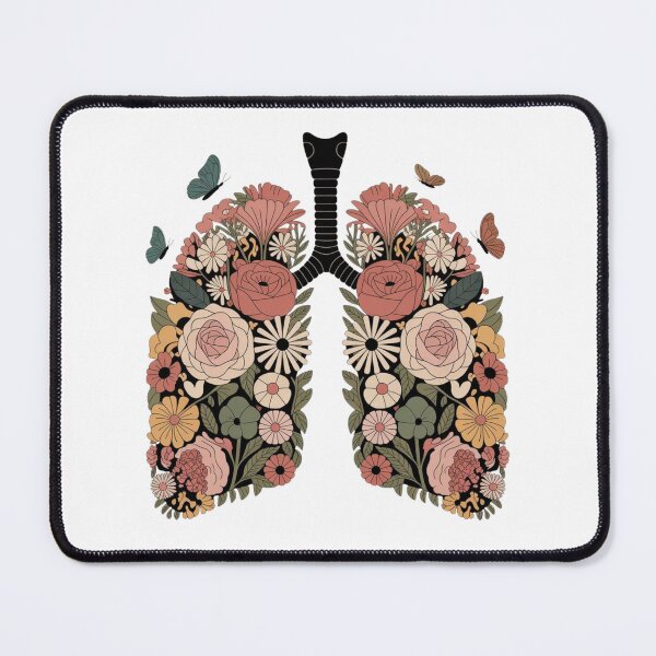 Item preview, Floral Lungs Made of Flowers Blossoming Respiratory Beauty designed and sold by ZACK ART.